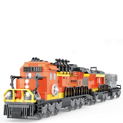 Güterzug Bausteine Set, Retro BNSF Güterzug Modell Eisenbahn Bausatz, 635 Teile Klassische Dampflok Zug Klemmbausteine, Geschenk für Erwachsene und Kinder Güterzug Bausteine Set, Retro BNSF Güterzug Modell Eisenbahn Bausatz, 635 Teile Klassische Dampflok Zug Klemmbausteine, Geschenk für Erwachsene und Kinder von DrmBeyd