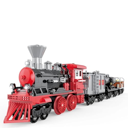 Güterzug Bausteine Set, Retro Güterzug Modell Eisenbahn Bausatz, 623 Teile Klassische Dampflok Zug Klemmbausteine, Geschenk für Erwachsene und Kinder Güterzug Bausteine Set, Retro Güterzug Modell Eisenbahn Bausatz, 623 Teile Klassische Dampflok Zug Klemmbausteine, Geschenk für Erwachsene und Kinder von DrmBeyd