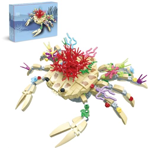 Ideas Meerestier Krabben Bausteine Spielzeug, 441 Teile Meerestier Bausteine Set Partygeschenke für Kinder, Krabben Klemmbausteine Meerestiere Deko Modell, Geschenk für Jungen und Mädchen Ideas Meerestier Krabben Bausteine Spielzeug, 441 Teile Meerestier Bausteine Set Partygeschenke für Kinder, Krabben Klemmbausteine Meerestiere Deko Modell, Geschenk für Jungen und Mädchen von DrmBeyd