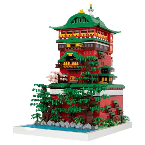 Japanisch Straßenansicht Mini Bausteine, Anime Thema Haus Bausteine Set Deko Modell, 4208 Teile Japan Mini Architektur Klemmbausteine, Geschenk für Erwachsene und Jugendliche von DrmBeyd