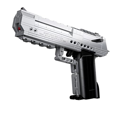 Technik Pistole Bausteine Bausatz für Desert Eagle, 375+ Teile Pistole Klemmbausteine Modell mit Sendefunktion, MOC Bausteine Militärische Waffen, Geschenke für Militärbegeisterte Technik Pistole Bausteine Bausatz für Desert Eagle, 375+ Teile Pistole Klemmbausteine Modell mit Sendefunktion, MOC Bausteine Militärische Waffen, Geschenke für Militärbegeisterte von DrmBeyd