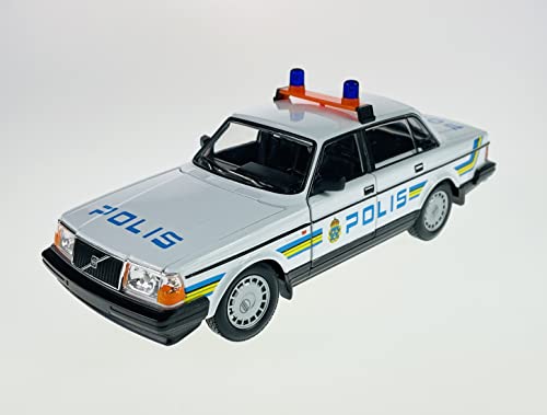 Dromader Welly Volvo 240 GL 240GL 1/24 Police Polizei Neu Modell Auto von Dromader