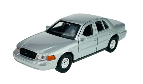 Welly 1999 Ford Crown Victoria Silber 1/34-1/39 Metall Modell Auto Die Cast Neu im Kasten von Dromader