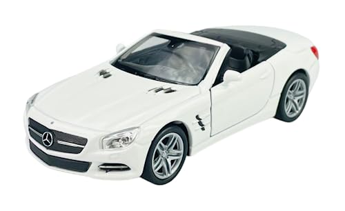 Welly 2012 Mercedes-Benz SL 500 SL-Klasse Cabrio Offen Weiss R231 1/34-1/39 Metal Modell Auto Die Cast Neu im Kasten von Dromader