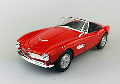 Welly B-M-W 507 Cabrio Offen Rot 1956-1959 1/24 Modell Auto Die Cast Neu im Kasten von Dromader