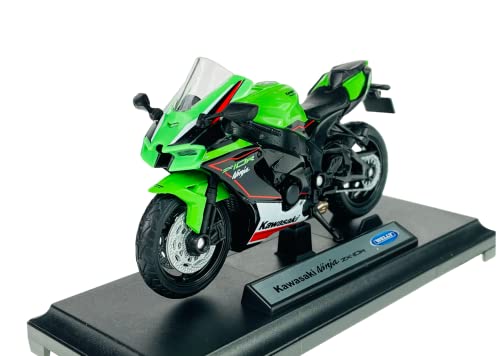 Welly Kawasaki Ninja ZX-10R Grun 1:18 Metall Modell Motorrad Die Cast Neu im Kasten von Dromader