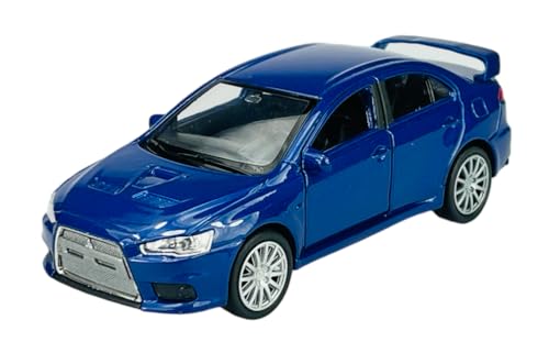 Welly Mitsubishi Lancer Evolution Evo X Limousine Blau Ab 2009 1/34-1/39 Metal Modell Auto Die Cast Neu im Kasten von Dromader