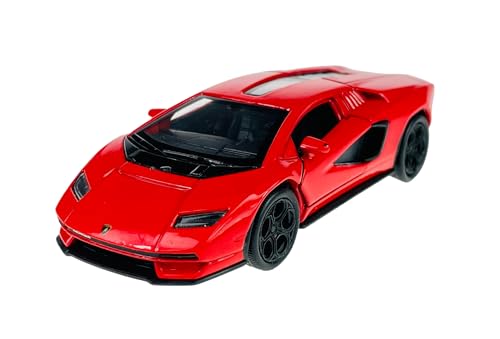 Welly Modell Auto Kompatibel mit Lamborghini Countach LPI 800-4 Rot ca 1/34-1/39 Metall Modell Auto Die Cast Neu im Kasten von Dromader