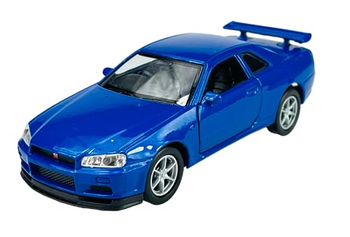 Welly Nissan Skyline R34 GT-R Blau 1998-2002 1/34-1/39 Metal Modell Auto Die Cast Neu im Kasten Welly Nissan Skyline R34 GT-R Blau 1998-2002 1/34-1/39 Metal Modell Auto Die Cast Neu im Kasten von DROMADER