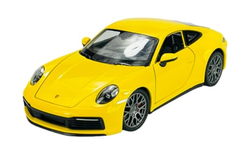 Welly Porsche 911 992 4S Coupe Gelb Neue Generation Ab 2019 1/24 Metall Modell Auto Die Cast Neu im Kasten von Dromader