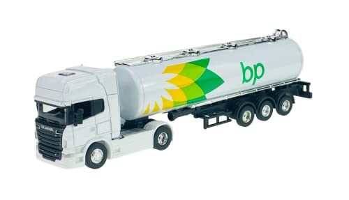 Welly Scania R-Serie R730 V8 Weiss Tanklaster BP Ab 2005 LKW Truck 1/64 Metall Modell Auto Die Cast Neu im Kasten von Dromader