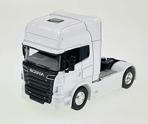 Welly Scania V8 R730 Weiss 1/64 Neu im Kasten Modell LKW 10cm von Dromader