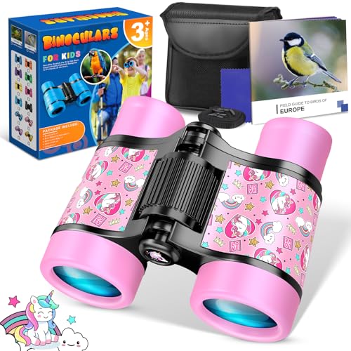 Einhorn Geschenke für Mädchen,Fernglas für Kinder Outdoor Spielzeug für Kinder Mädchen Geschenke 4 5 6-12 Jahre Spielzeug ab 3 4 5 6-12 Jahre Mädchen Kinderfernglas Detektiv Set Kinder von Dromlag