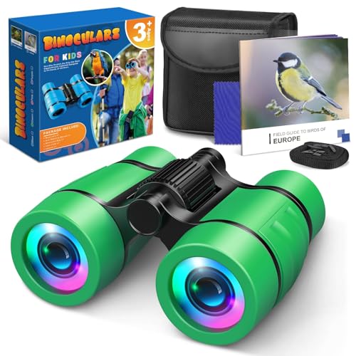 Fernglas für Kinder,Geschenke Jungen 4-12 Jahre Outdoor Kompakt Binokular Kinderspielzeug Fernrohr Kinder Geschenke Entdecker Set Vogelbeobachtung Wandern Reisen im Freien von Dromlag