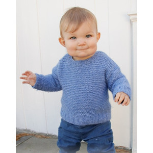 Baby Blue Note by DROPS Design - Bluse Strickmuster Größe 6/9 Monate - - 5/6 år von Drops - Garnstudio