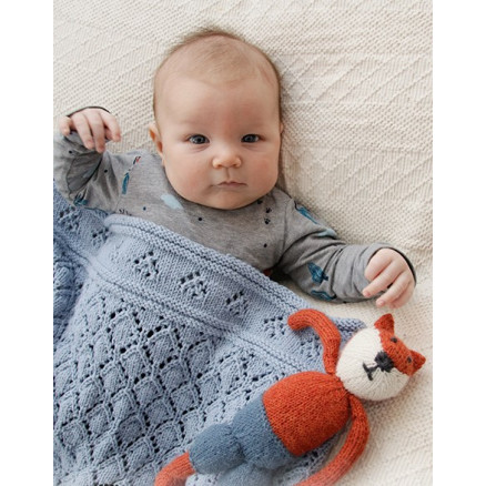 Baby Diamonds by DROPS Design - Babydecke Strickmuster 65-80 cm von Drops - Garnstudio