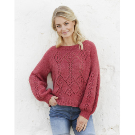 Berry Diamond by DROPS Design - Strickmuster mit Kit Pullover Größen S - XXXL von Drops - Garnstudio