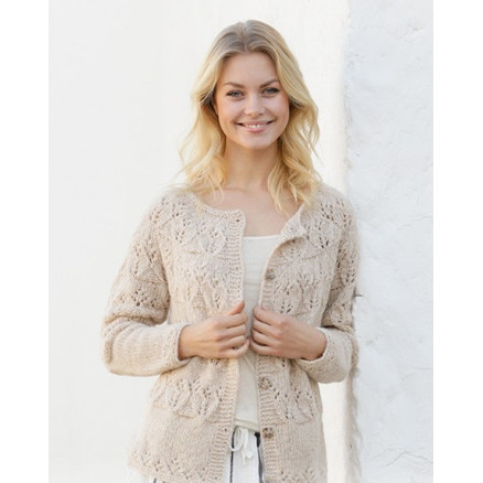 Birch Woods Jacket by DROPS Design - Strickmuster mit Kit Jacke Größen S - XXXL von Drops - Garnstudio