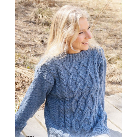 Blue Diamond by DROPS Design - Bluse Strickmuster Größe S - XXXL Blue Diamond by DROPS Design - Bluse Strickmuster Größe S - XXXL von Drops - Garnstudio