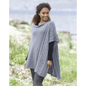 Cloudy Day by DROPS Design - Strickmuster mit Kit Poncho Größen S-XXXL - XX-Large von Drops - Garnstudio