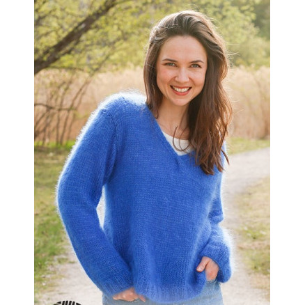 Cornflower Blues by DROPS Design - Blusenstrickmuster Größe S - XXXL Cornflower Blues by DROPS Design - Blusenstrickmuster Größe S - XXXL von Drops - Garnstudio