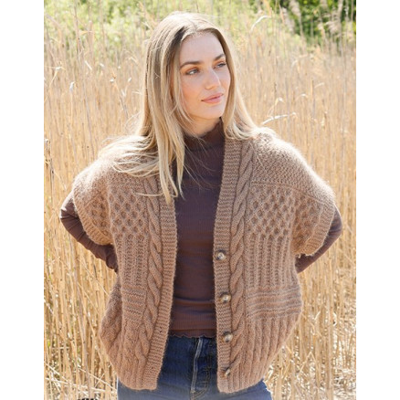 Cracked Walnuts Vest by DROPS Design - Vest Strickmuster Größe. XS - XXL von Drops - Garnstudio