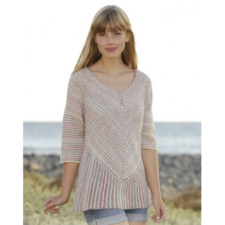 Crayons by DROPS Design - Strickmuster mit Kit Pullover mit Dominomuster Größen S - XXXL von Drops - Garnstudio