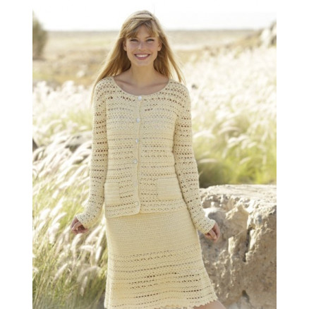 Daniella by DROPS Design - Häkelmuster mit Kit Jacke und Rock Set Größen S - XXXL Daniella by DROPS Design - Häkelmuster mit Kit Jacke und Rock Set Größen S - XXXL von Drops - Garnstudio
