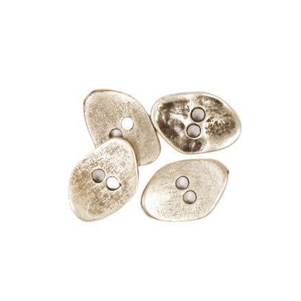 Drops 534 angewinkelte Silberknöpfe 20mm - 50 Stk von Drops - Garnstudio