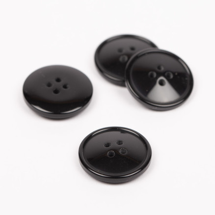 Drops Button Hornimitat (Schwarz) 20mm 717 - 50 Stk. von Drops - Garnstudio