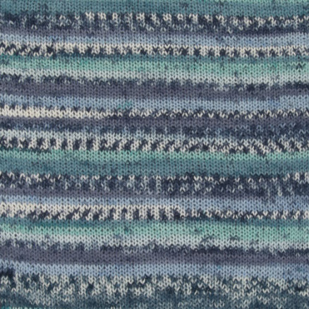 Drops Fabel Garn Print 522 Türkis/Blau von Drops - Garnstudio