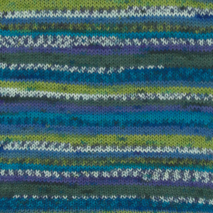Drops Fabel Garn Print 677 Grün/Türkis von Drops - Garnstudio