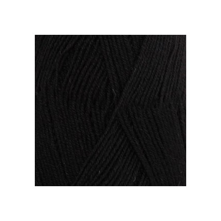 Drops Fabel Garn Unicolor 400 Schwarz von Drops - Garnstudio