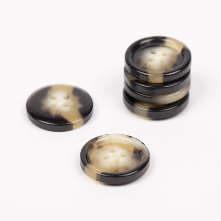 Drops Knopf Hornimitat (Mokka) 18mm 712 - 50 Stk. von Drops - Garnstudio