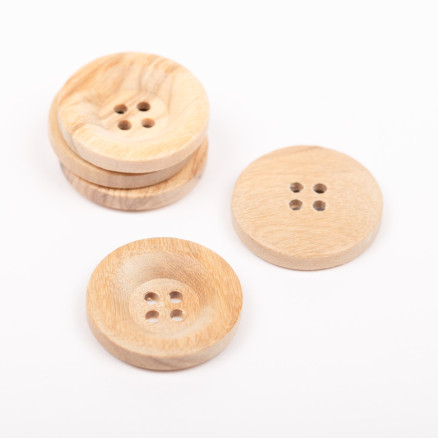 Drops Knopf Olivenholz (Hell) 23mm 811 - 50 Stk. von Drops - Garnstudio