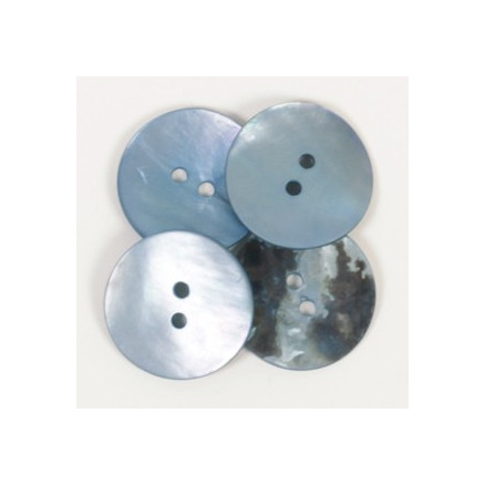 Drops Knopf Rund Blau 20mm 612 - 1 Stk. von Drops - Garnstudio