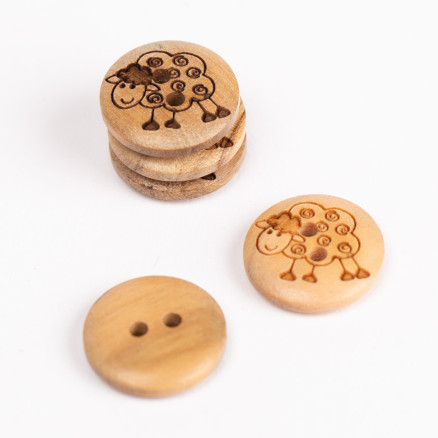 Drops Knopf Schaf 15mm 627 - 50 Stk. von Drops - Garnstudio