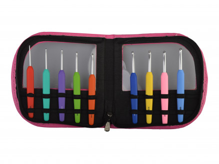 Drops Pro Circus Häkelnadeln Set Aluminium 13,5cm 2-6mm 9 Größen von Drops - Garnstudio