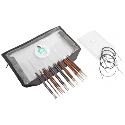 Drops austauschbare Rundstricknadeln Holz Pro Romance Deluxe Set von Drops - Garnstudio