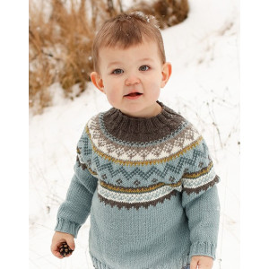 Edge of the Woods Jumper by DROPS Design - Pullover Strickmuster Größe - 3/4 år von Drops - Garnstudio