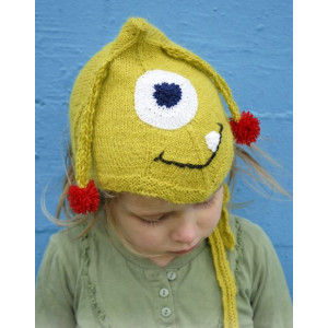 Eye Smile by DROPS Design - Strickmuster mit Kit Monster-Mütze mit Ant - 3/4 år von Drops - Garnstudio