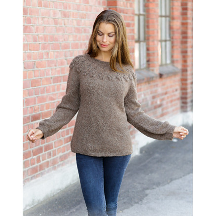 Flor de Canela by DROPS Design - Strickmuster mit Kit Pullover Größen S - XXXL von Drops - Garnstudio