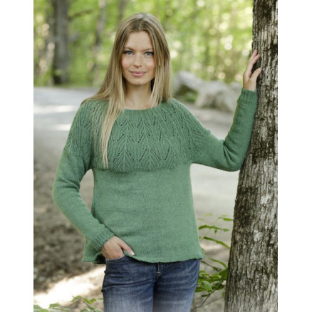 Green Echo by DROPS Design - Bluse Strickmuster Gr. S - XXXL von Drops - Garnstudio