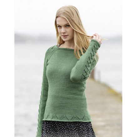 Green Forest by DROPS Design - Bluse Strickanleitung Gr. S - XXXL von Drops - Garnstudio