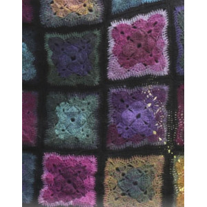 Heartland by DROPS Design - Häkelmuster mit Kit Decke mit Granny Squar - Stor - 110 x 164 cm von Drops - Garnstudio