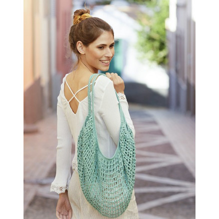 Hedera Tote by DROPS Design - Häkelmuster mit Kit Tragetasche 60x72cm von Drops - Garnstudio