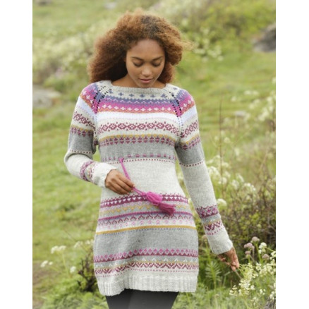 Highland Heather by DROPS Design - Kleid Strickanleitung Gr. S - XXXL von Drops - Garnstudio