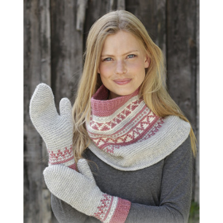 Hint of Heather Set by DROPS Design - Hals und Fäustlinge Strickmuster Gr. S/M - M/L Hint of Heather Set by DROPS Design - Hals und Fäustlinge Strickmuster Gr. S/M - M/L von Drops - Garnstudio