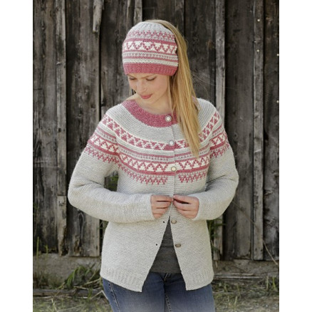 Hint of Heather by DROPS Design - Jacke Strickmuster Gr. S - XXXL von Drops - Garnstudio