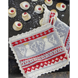 Holy Cookie! by DROPS Design - Strickmuster mit Kit Weihnachten Topfla - Holy Cookie! by DROPS Design 20 x 20 cm von Drops - Garnstudio